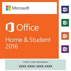  Microsoft Office Famille et Étudiant 2016 - office Home and student - Code électronique - telecharger - Download