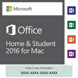 Microsoft Office Famille et Étudiant 2016 pour MAC - office Home and student - Code électronique - telecharger - Download