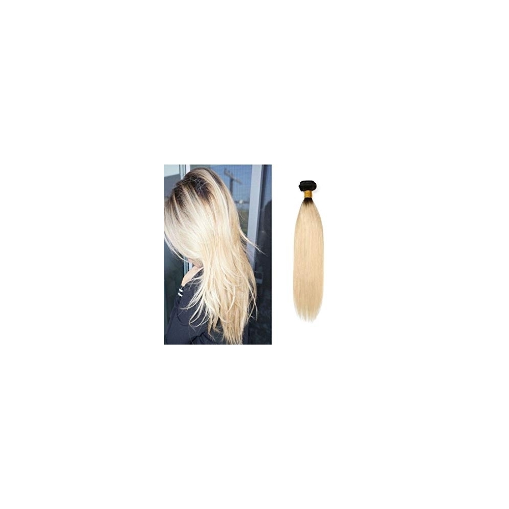  MECHE CHEVEUX HUMAIN  LISSE LONGUEUR 14 couleur blond 