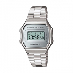 Casio - montre en acier avec affiche numérique - A168