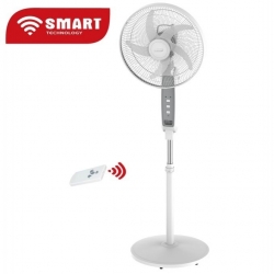 SMART TECHNOLOGY Ventilateurs 16" Rechargeable Avec Télécommande-STV-1677R - Blanc - Garantie 1 Mois