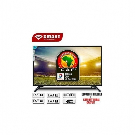 SMART TECHNOLOGY TV LED 32" - HD - HDMI - USB - Décodeur Intégré - Noir