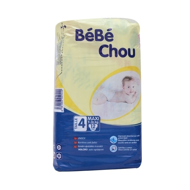 Couche Bebe Chou Maxi 6 18kg 12pieces Afrikdiscount