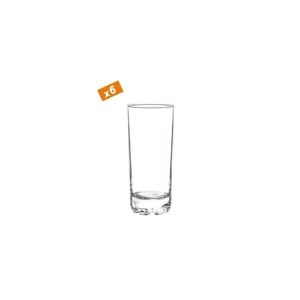 thé Takestop Lot de 6 verres transparents de 255 ml hispania verres de table pour eau boisson chaude