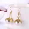 Boucles d'oreilles à perles et plaqué or- mode rétro
