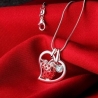  Lady Colour Love Collier avec pendentif coeur cristaux